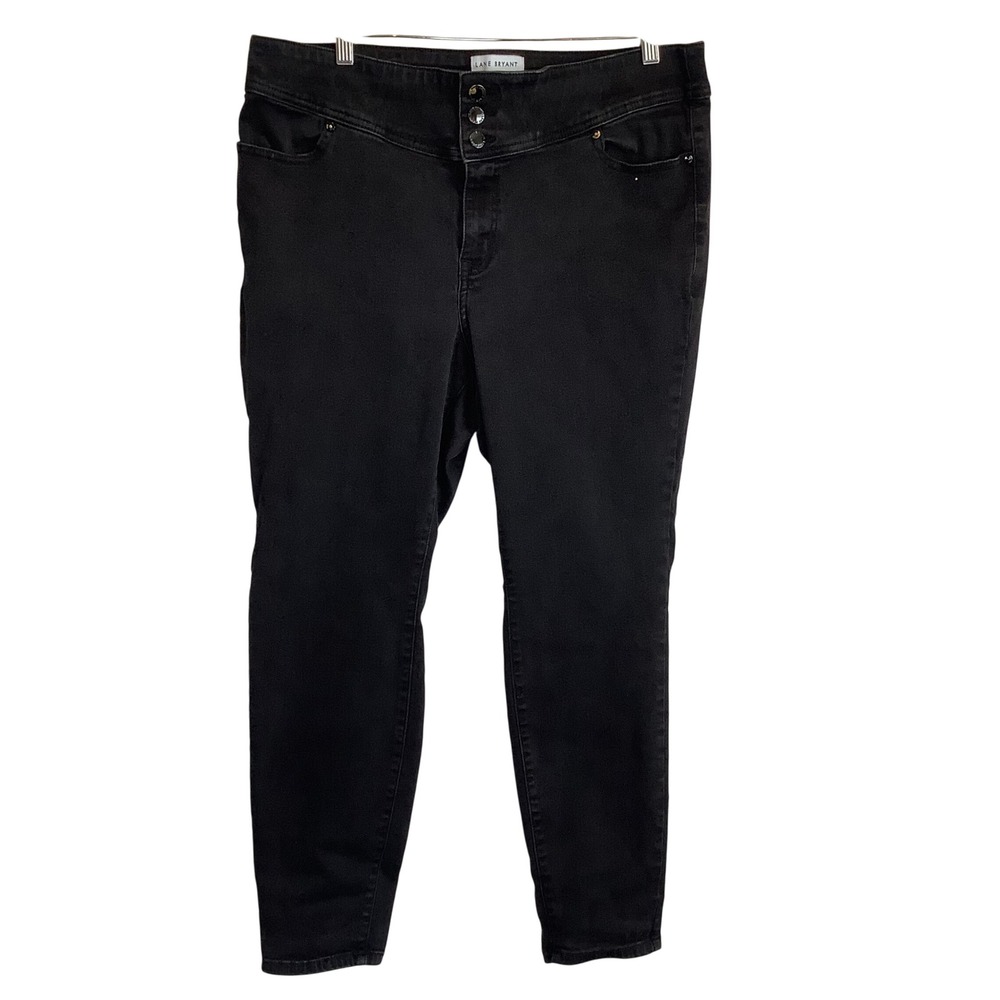 Lane Bryant Black‎ High Rise Super Stretch 3 Button Jegging Plus Size 18 - Picture 5 of 8